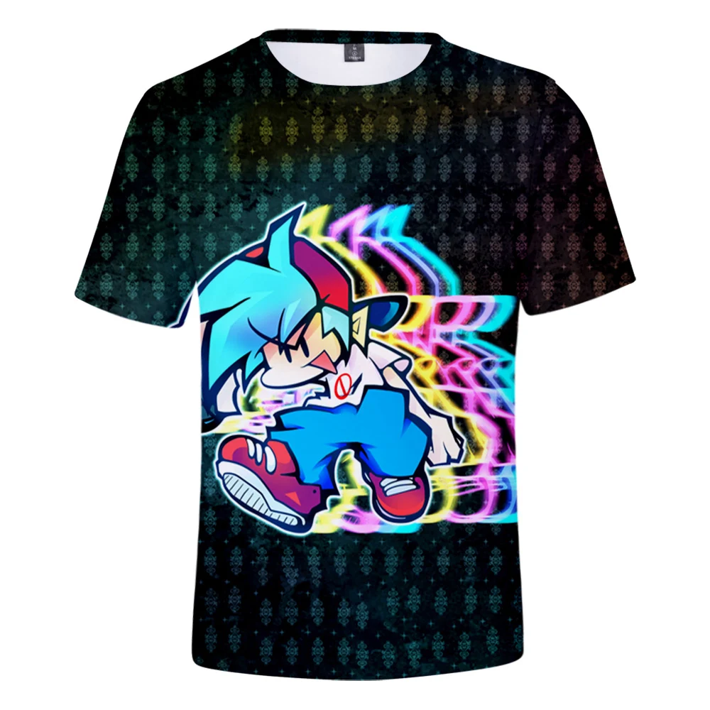 

Friday Night Funkin T-shirt Unisex 3D Printed T-shirt Short Sleeve Harajuku Streetwear Video Game Fashion Kids T-shirt