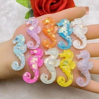 10pcs 1841mm cute mixed cartoon seahorse flatback resin cabochons scrapbooking diy jewelry craft decoration accessories