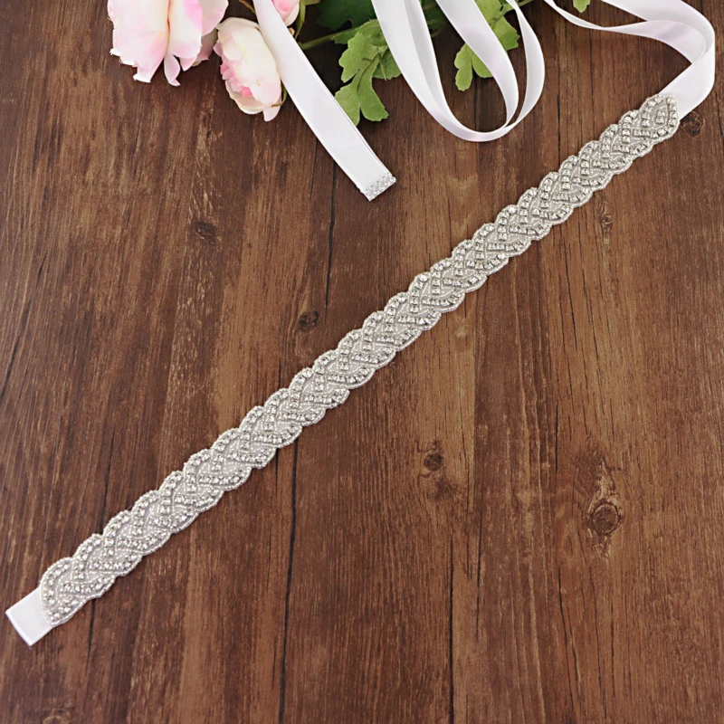 Женский пояс со стразами свадебное платье ручная работа бриллиантовый