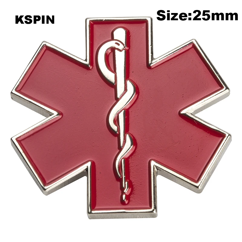 Брошь с изображением звезды жизни для оказания медицинской помощи|Значки| |