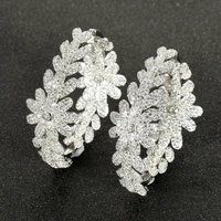 hibride luxury micro cz pave big heavy hoop earring for women wedding accessories creoles d oreilles femme e 957
