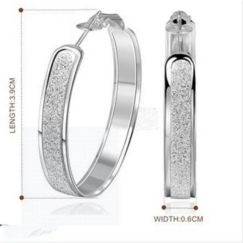 Серьги кольца женские из серебра 925 пробы Eh089|earrings fashion|silver 925exaggerated earrings |