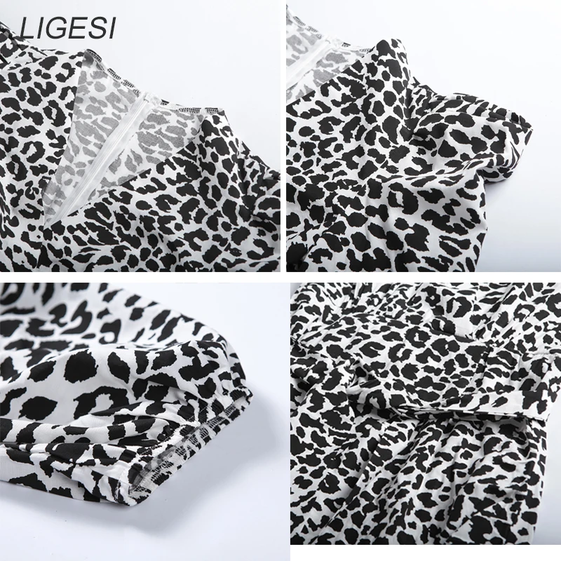 

Leopard Bandage Bodycon Dress Women Sexy Party Dresses Elegant Deep V Neck Mini Autumn Spring Dress 2019 Vestidos