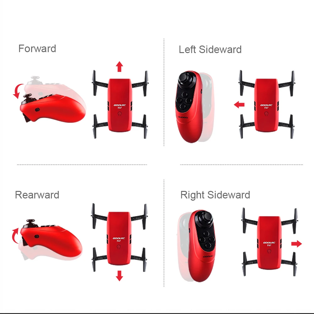 6 осевой гироскоп GoolRC T47 WIFI FPV 720P HD камера Квадрокоптер складной G Датчик RC Selfie Drone RTF