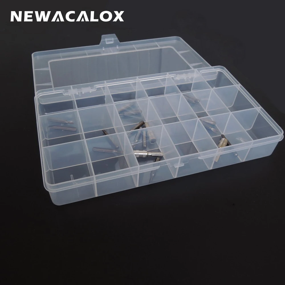NEWACALOX DIY SMD SMT винт для шитья PP прозрачная коробка хранения компонентов ящик