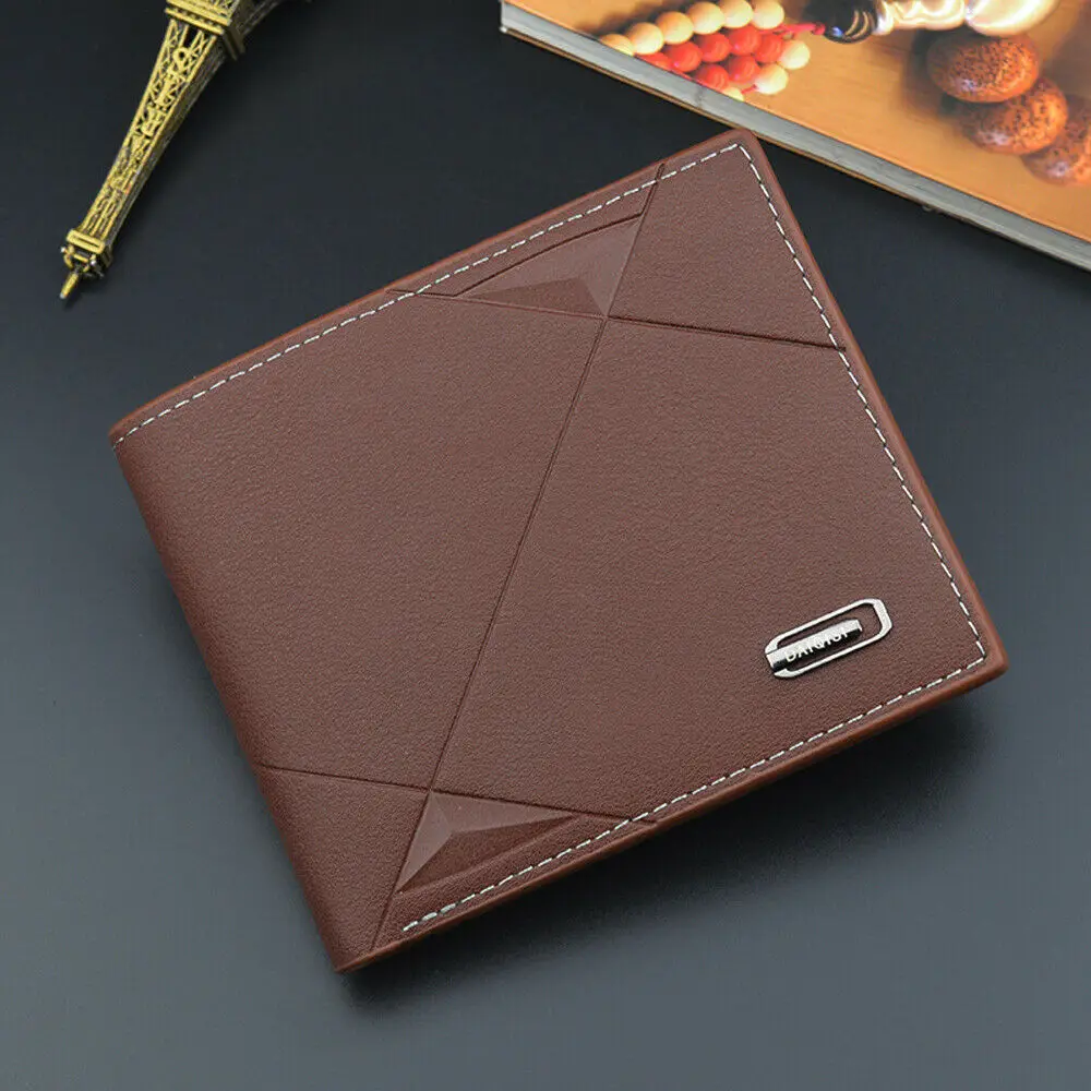 

Men Business Leather Billfold Wallet Brand Luxury Short Slim Male Purses Money Credit Card Thin Hombre Billetera Portafoglio
