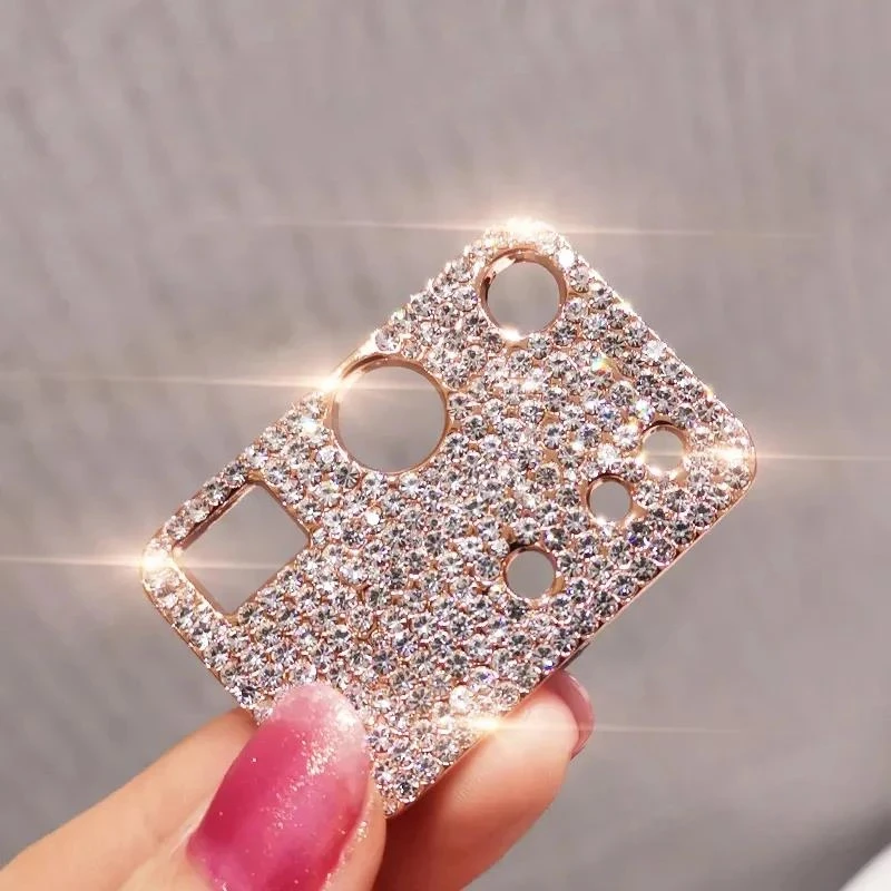 For Samsung S21 Ultra Ring Diamond Metal Phone Camera Lens Protection Case For Samsung Galaxy Note20 S20 Plus Ultra Lenses Cover