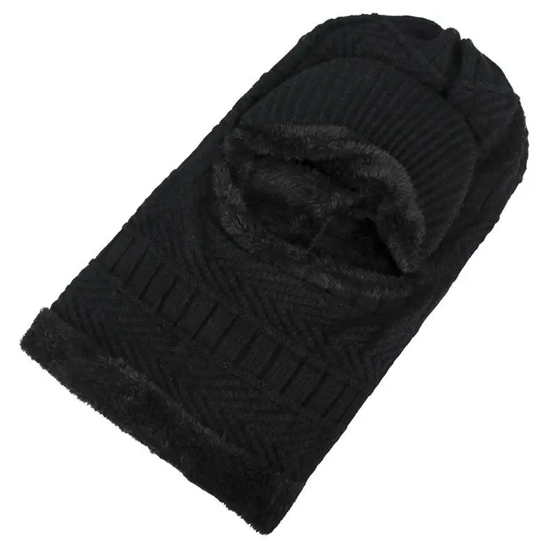 COKK Skullies Beanies, мужская вязаная шапка, мужская шапка плюс Gorras Bonnet, теплые толстые зимние головные уборы для мужчин и женщин, бини, эластичная шапка - Цвет: Black