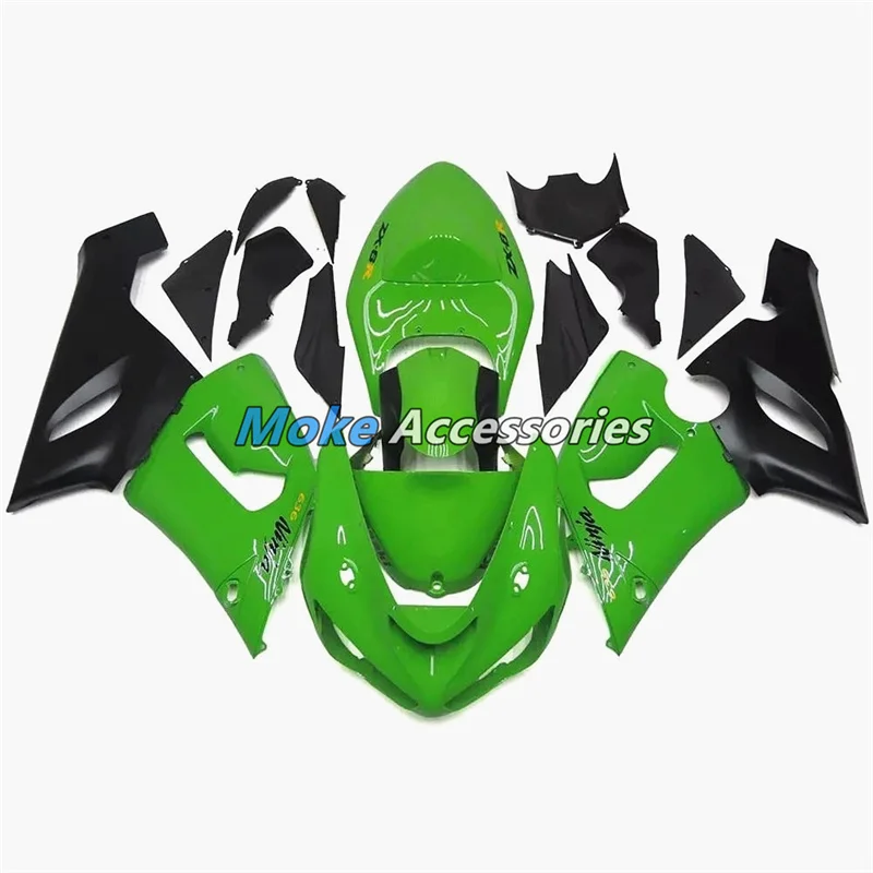 

Motorcycle Fairings Kit Fit For Kawasaki zx-6r 2005-2006 636 Ninja Bodywork Set New Black Green