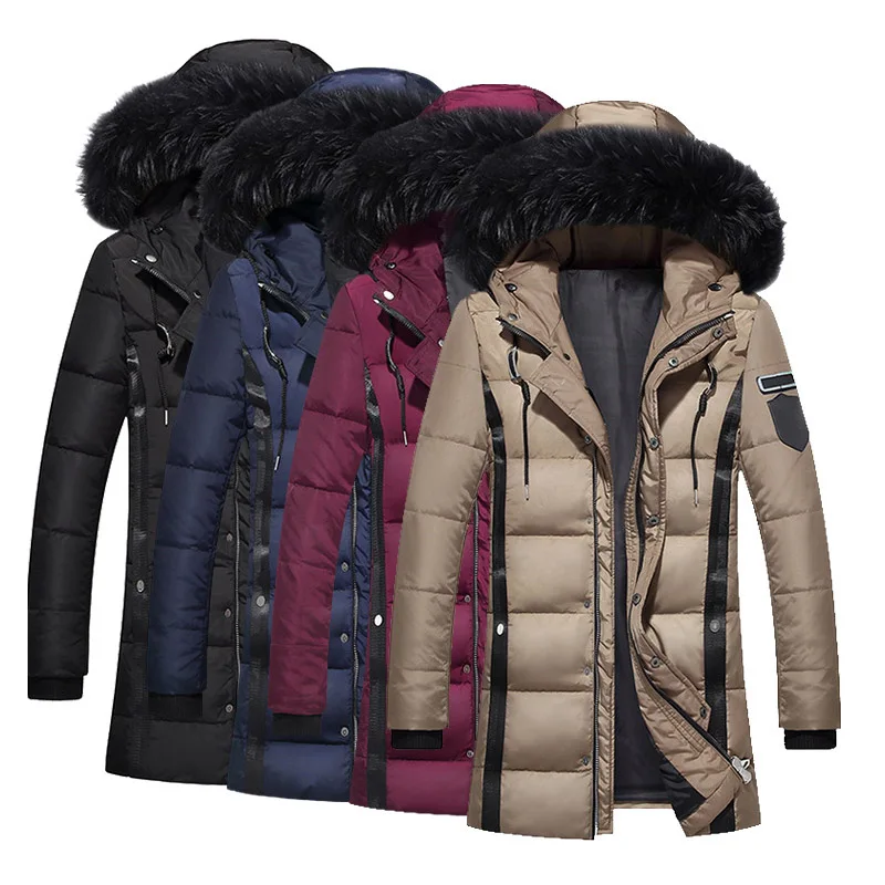 Спортивный и модный зимний мужской пуховик с капюшоном для девочек мужская