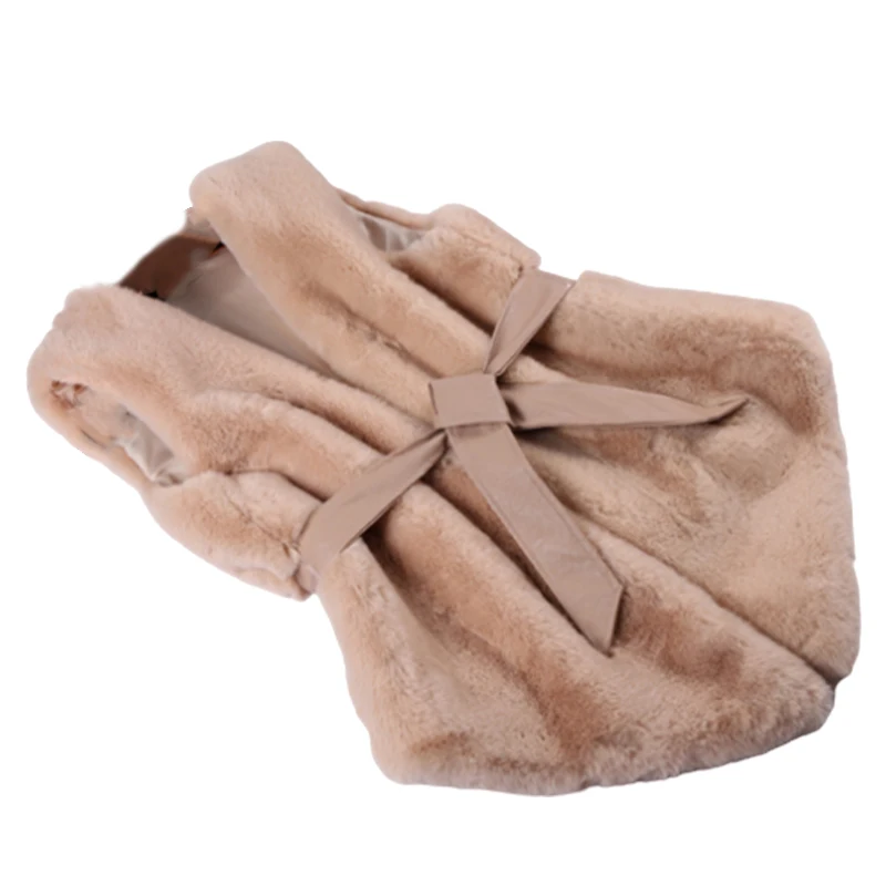 

Autumn Faux Fur Women's Vests Irregular Bottom V-neck Belt Female Vest 2020 Fashion Winter Streetwear Ladies Sleeveless Coat