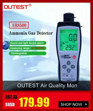 OUTEST Бесконтактный цифровой лазерный инфракрасный термометр-50~ 360C(-58~ 680F) Температурный пирометр ИК лазерный точечный пистолет GS320