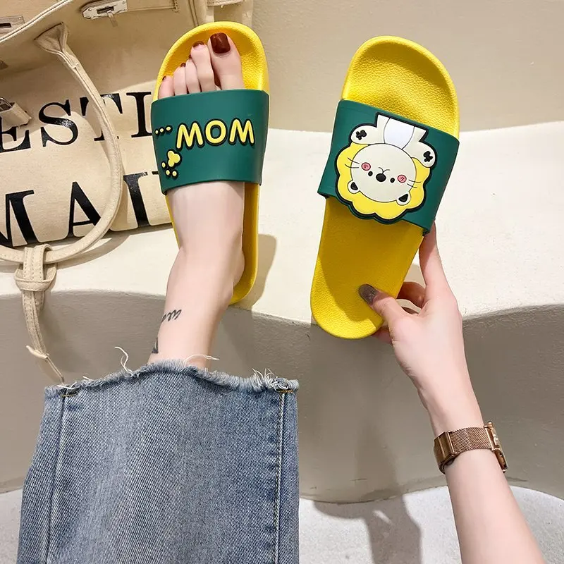 

Шлепанцы женские для дома и ванной, Нескользящие, плоская подошва, пляжная обувь, симпатичные Тапочки, лето 2021