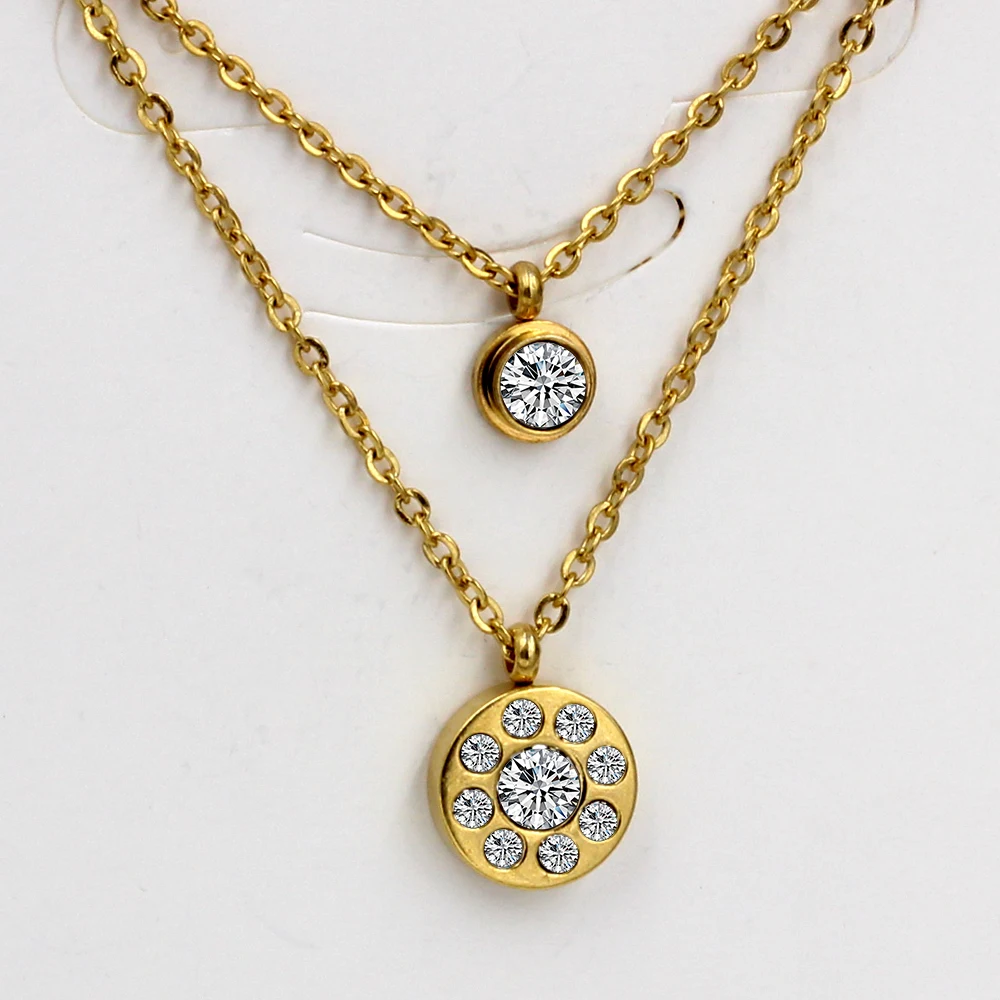 Ожерелье LUXUKISSKIDS из нержавеющей стали золотого цвета элегантные изящные с