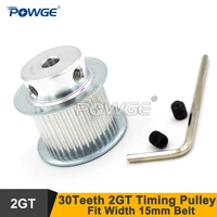 powge 30 teeth 2gt timing pulley bore 56 358mm fit width 15mm gt2 synchronous belt for 3d printer 30t 30teeth gt2 pulley