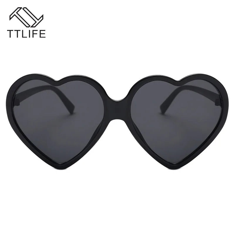 TTLIFE Heart Sunglasses Women Fashion Clear Lens Design Sun Glasses Shades Girls Love Shaped Sunglass Pink Eyewear | Аксессуары для