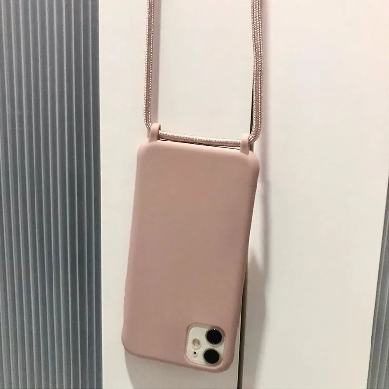 Чехол для iPhone 11 Pro XS Max X XR 6 6S 7 8 Plus SE 2020 ремешок силиконовый шнур веревка