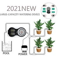 garden water timer diy drip irrigation system automatic watering irrigation system with adjustable drippers for pot garden lawn