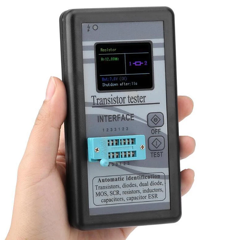 Multi-Purpose M328 Transistor Tester 128X160 Diode Thyristor Capacitance Resistor Inductance MOSFET ESR Meter 1.8 Inch LCD Digit |