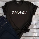 Unagi рубашка для друзей Friends TV Show Gifts Винтажная футболка для мужчин 2021 женская черная одежда в стиле Харадзюку XXL