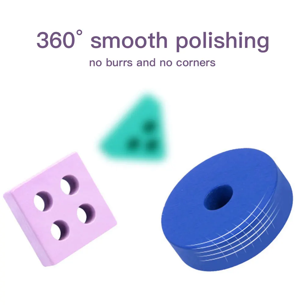 Детские деревянные игрушки Монтессори строительные блоки цветовая форма