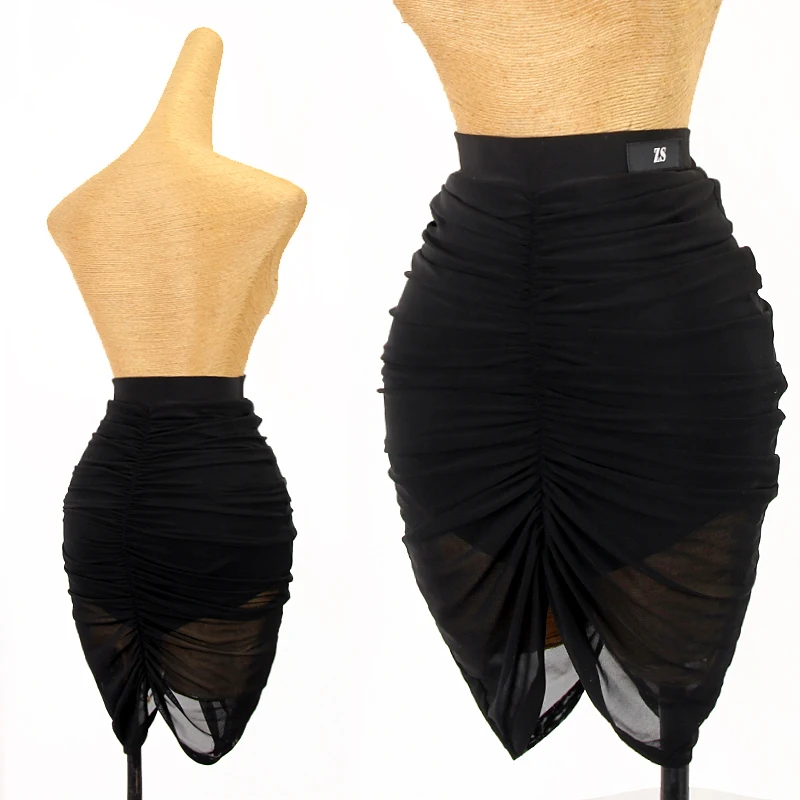 

Latin Dance Gauze Skirt Professional Rumba Practice Clothing Samba Tango Cha Cha Salsa Dance Stage Performance Clothes DQL5863