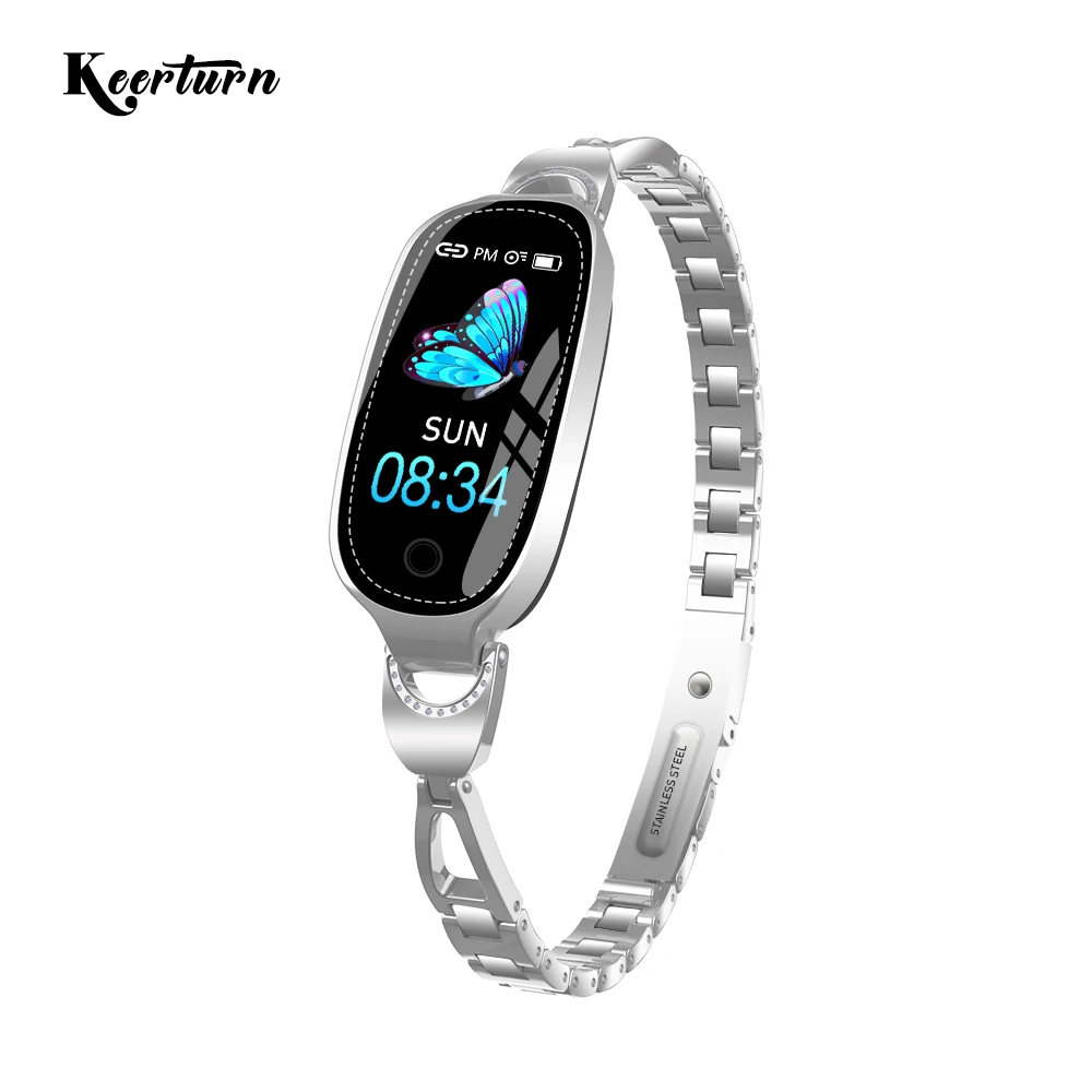 Женский модный смарт браслет F18 IP68 водонепроницаемый для измерения температуры