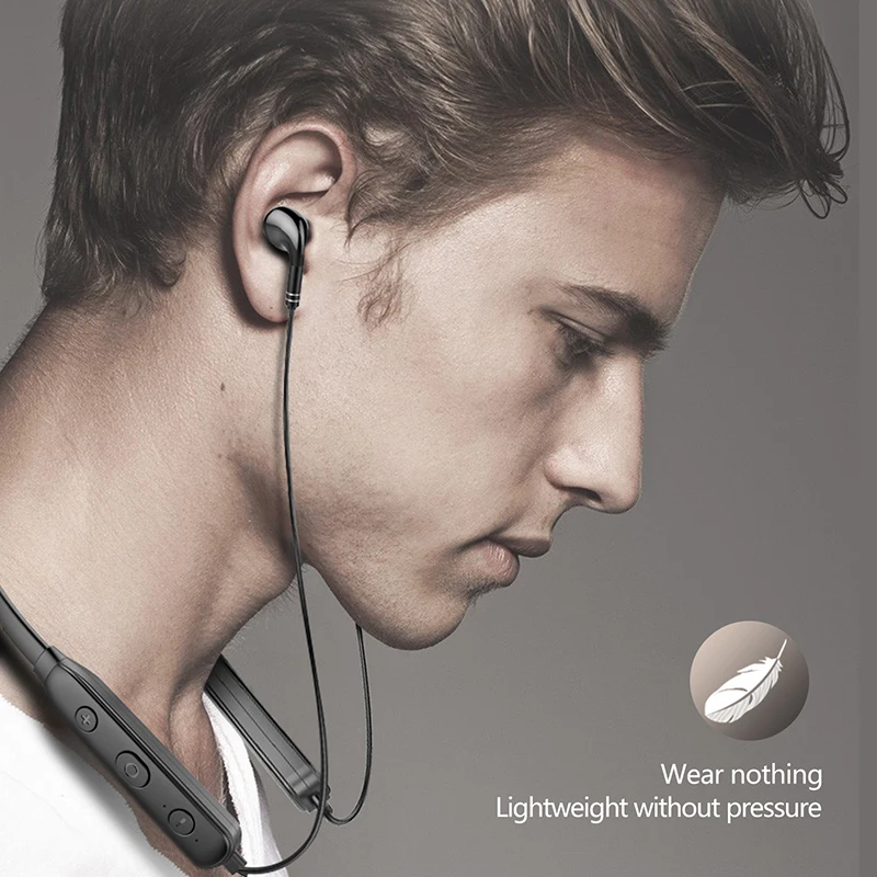 

H3000 Bluetooth 5.0 Neck Hanging Sports Noise Reduction Earphones In-ear HiFi Stereo Anti-lost And Fall-off Ear-hook Headphon