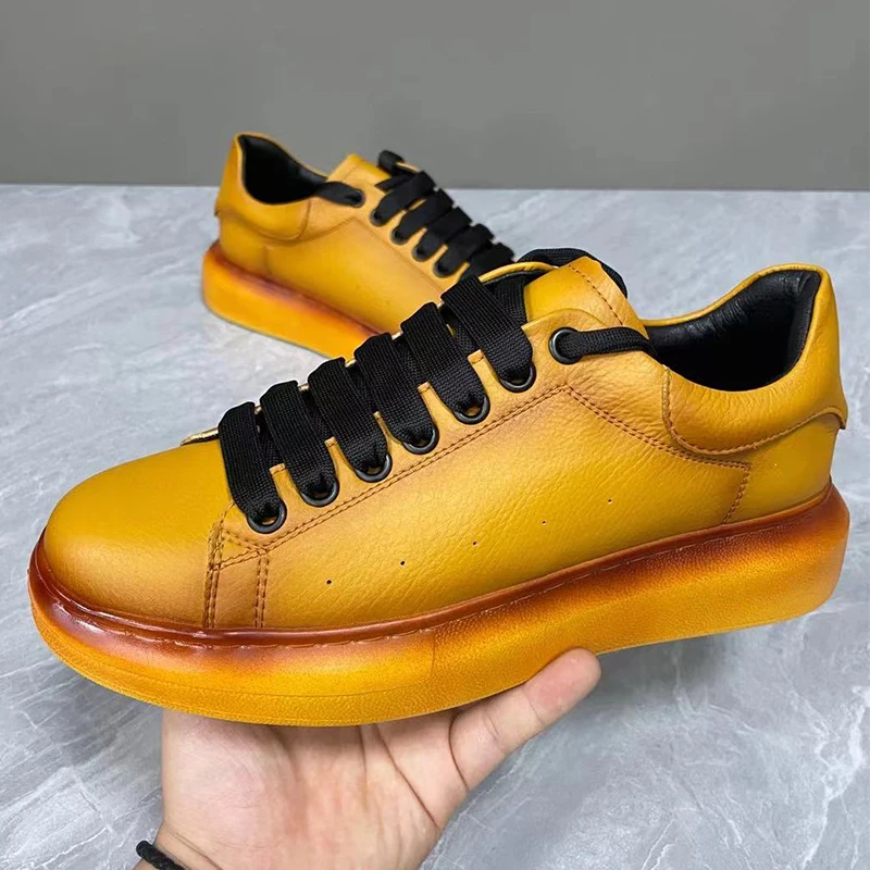 

Кроссовки мужские на платформе, повседневная обувь на толстой подошве, брендовые люксовые кеды Александра, для тенниса