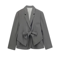 fake two pieces blazers women and jackets womens coat senior gray autumn 2021 clothing british style fashion short suit blazer
