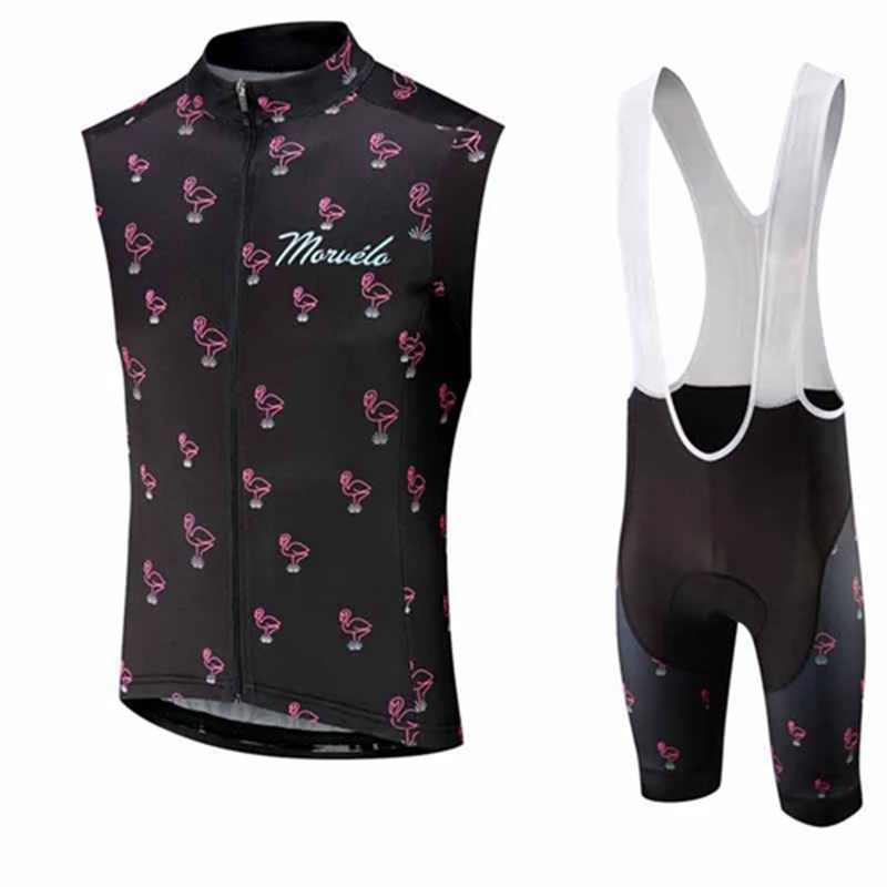 

Morvelo team Cycling Sleeveless jersey Vest bib shorts sets men summer Outdoor Quick Dry Mountain bike high quality 121508