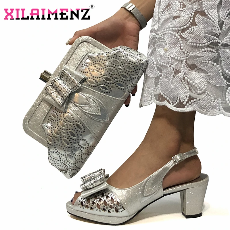 Новинка 2019 набор женских сумок нигерийские комплекты итальянская обувь и