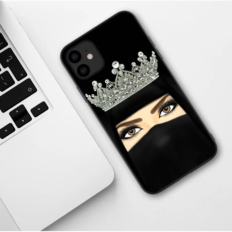 TPU Роскошный женский силиконовый чехол в хиджабе для iPhone 11 Pro Max X мусульманская исламская накладка-решетка для iPhone X 7 8 Plus XS Max XR - Цвет: TPU