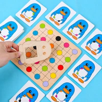 montessori wooden spatial imagination color matching toy kit rainbow memory matching game educational toy for toddler gifts