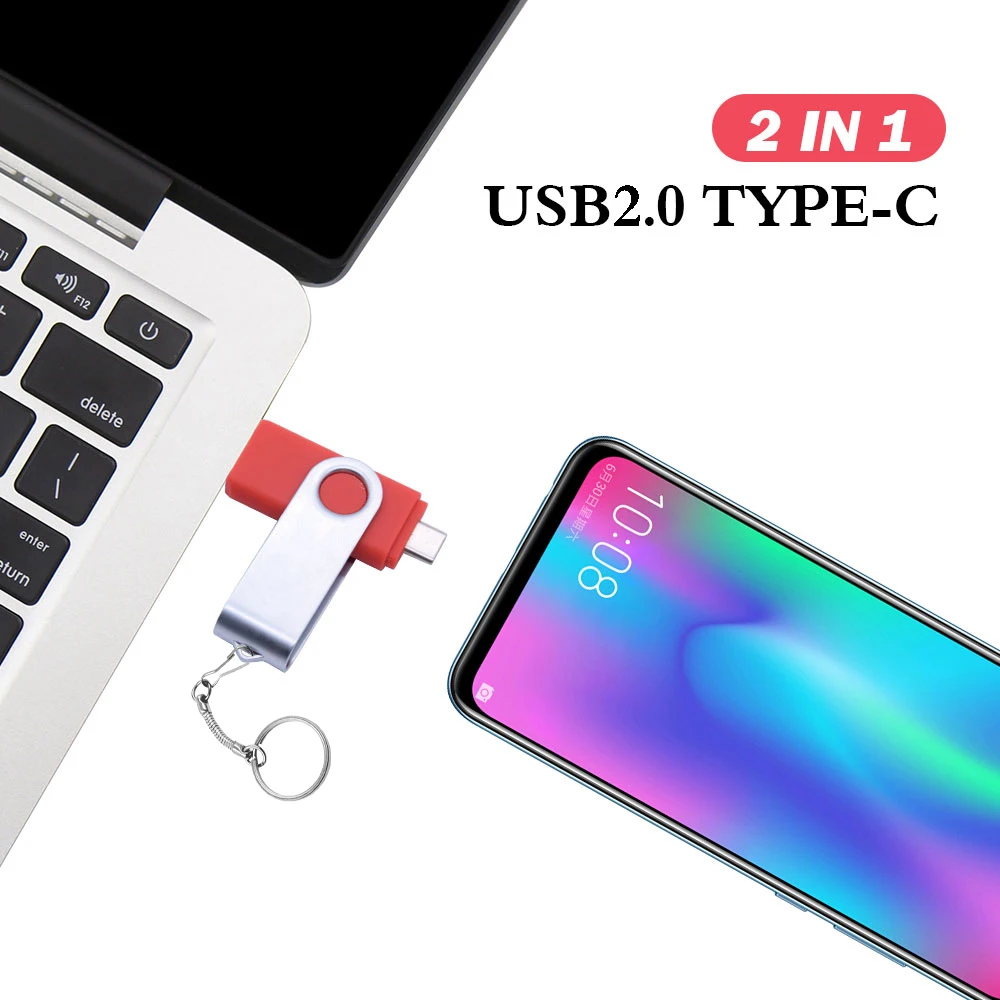 OTG USB флеш-накопитель Type C 256 ГБ 128 64 32 8 4 Гб флешка 2 0 для устройств Type-C