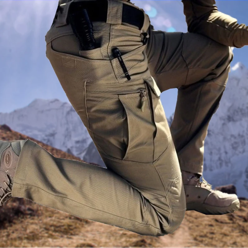 

FAKUNTN Military Tactical Pants Men Special Combat Trousers Multi-pocket Waterproof Wear-resistant Casual Training Overalls
