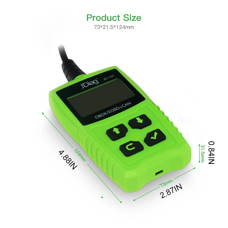 

XXFF JD101 OBD2 Scanner Fault Code Reader Universal Auto Diagnostic Scanner Scan Tool Check Engine Light Fault Code