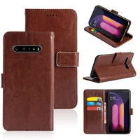 roemi for lg v60 thinq 5g the new listing simple soft three colors holster flip crazy horse pu leather cover flip cover