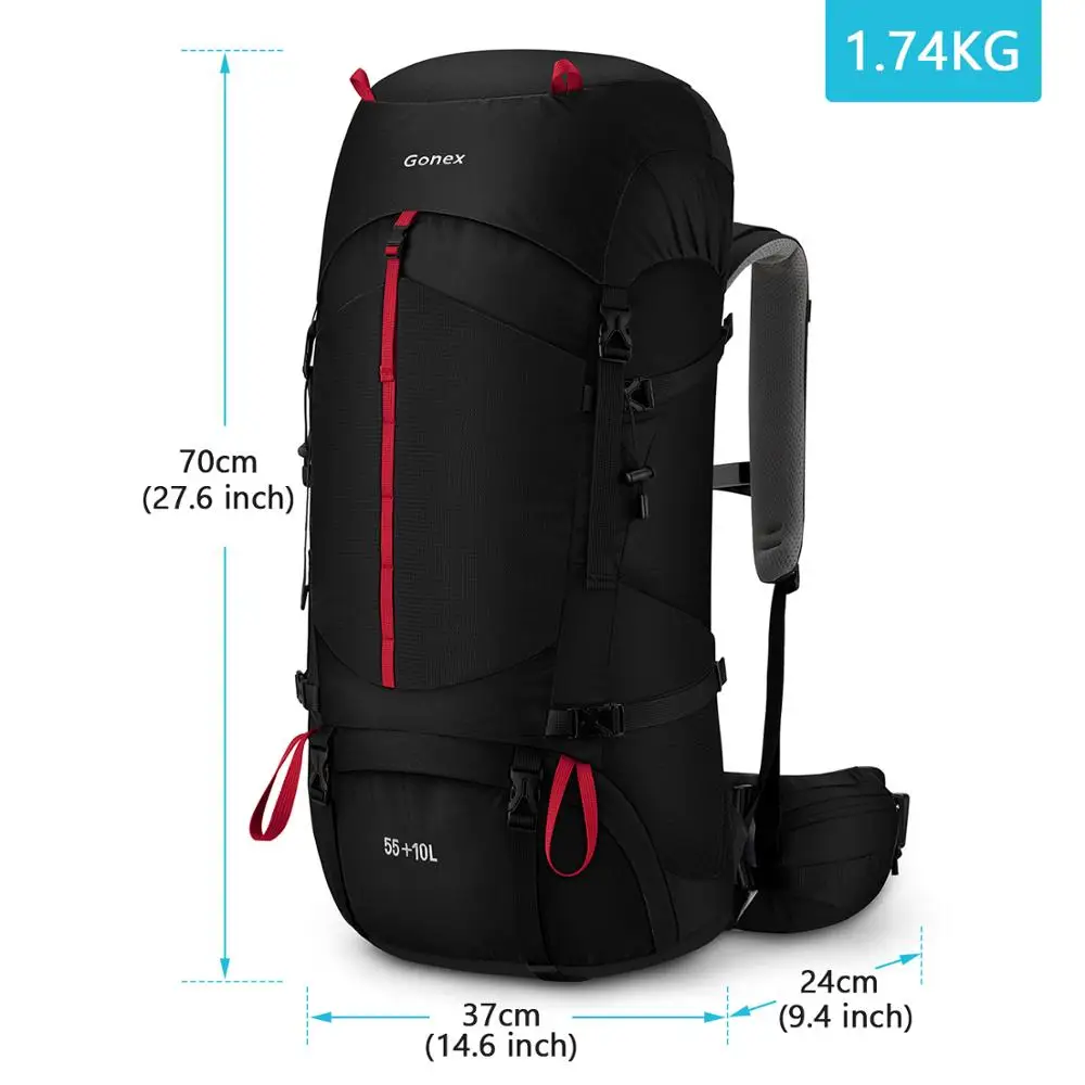 Рюкзак Gonex 55/65L для альпинизма сверхпрочный уличный походный рюкзак