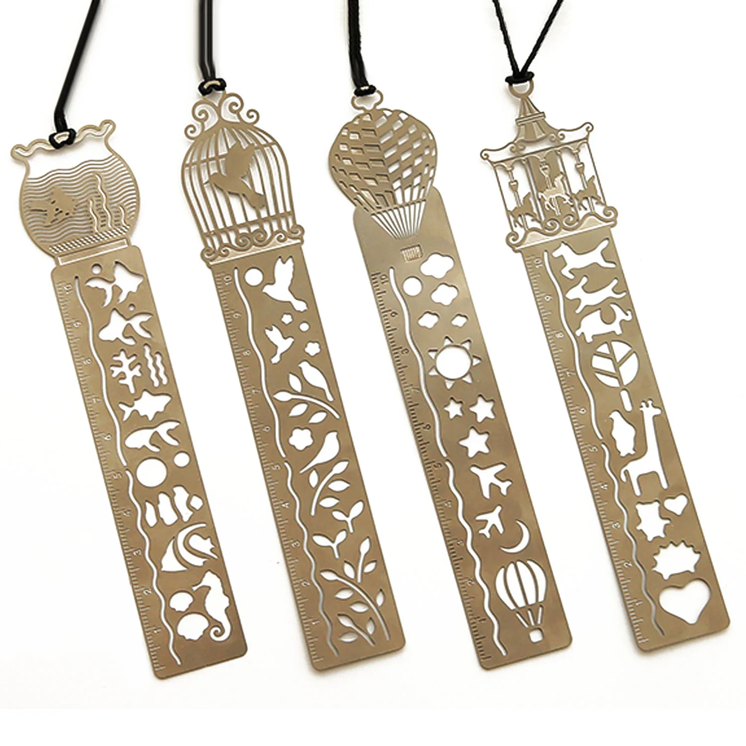 4 шт. Портативный в металлическом гравированном Закладка для книги чертеж