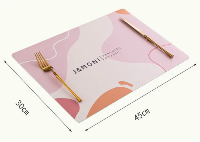 

Pretty European Leather Mat Coaster Cushion Placemat Mats & Pads Pot Holder Kitchen Table Decoration Placemat Dishes Coaster