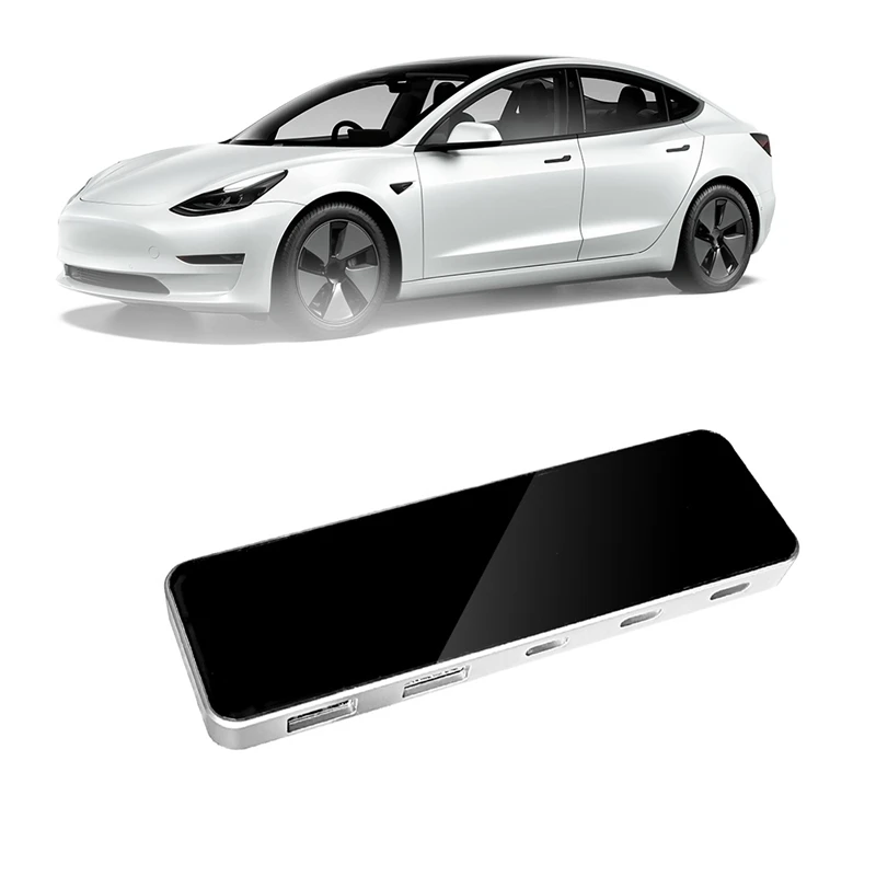 

USB HUB for Tesla Model 3 Y 2021, 6 in 1 Ports Hub Extender Fast Charger USB Splitter, Plug and Play