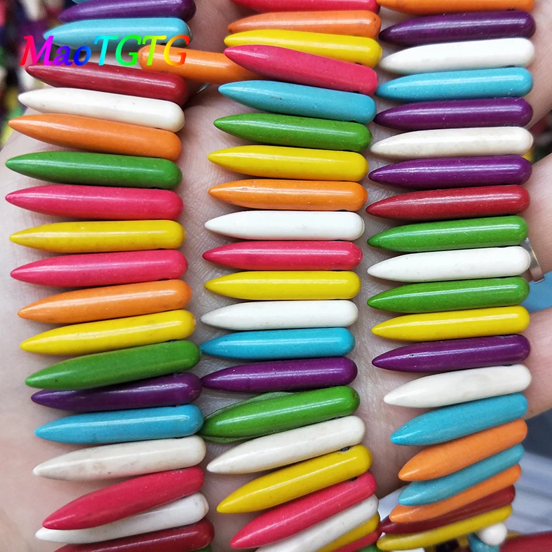 Бусины бирюзы 5 х25 мм|Бусины| |