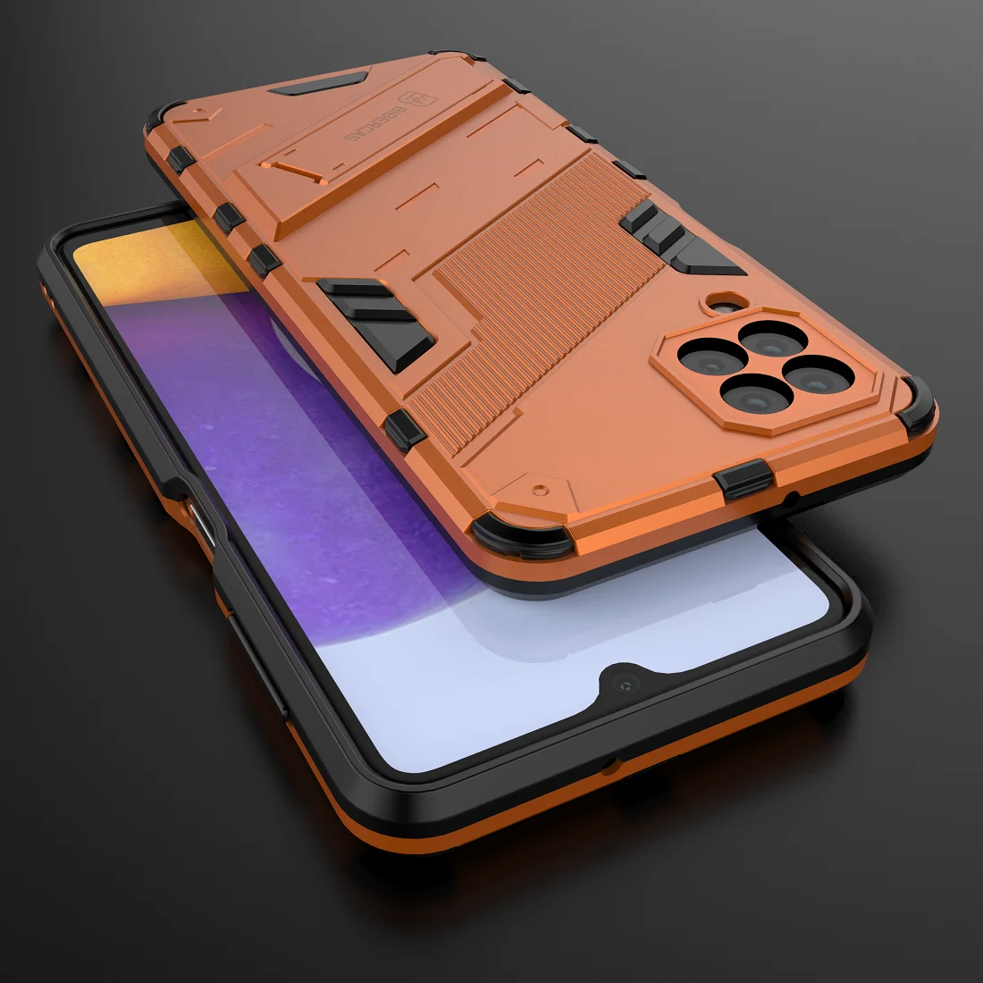 

Phone Case For Samsung Galaxy A22 A82 A12 A52 A32 A72 A03S 4G 5G Shockproof Armor Rugged Protection Invisible Bracket Back Cover