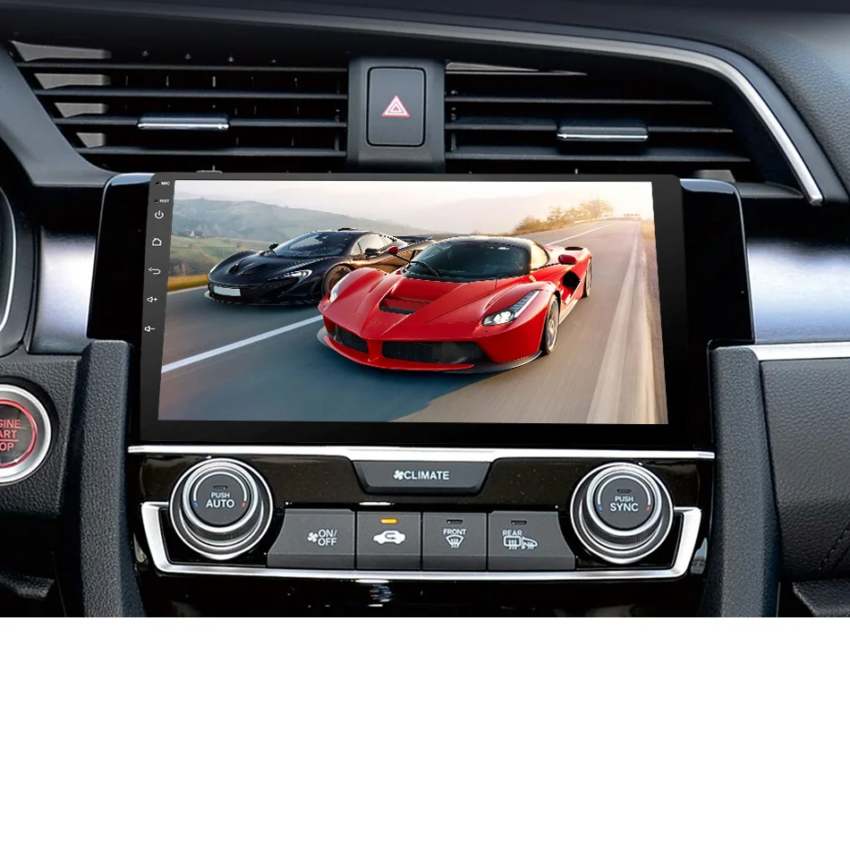 Eunavi 2 DIN Android 10 Автомобильный GPS головное устройство для Honda Civic 2016 2017 2018 Радио