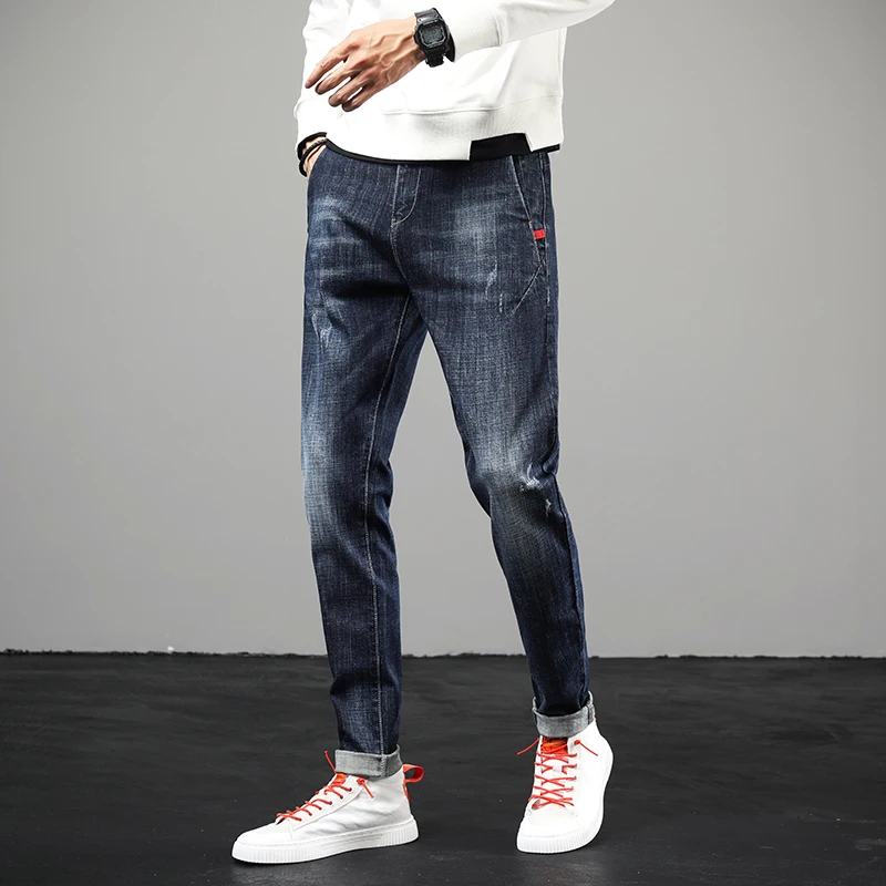 Джинсы-шаровары мужские свободного покроя в стиле хип-хоп | Мужская одежда