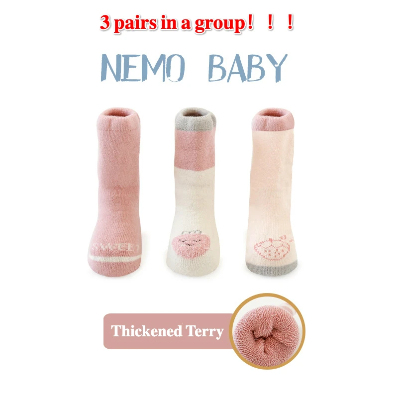 

Детские носки осень-зима новые милые Мультяшные Детские теплые чулки плюшевые носки для мальчиков и девочек h