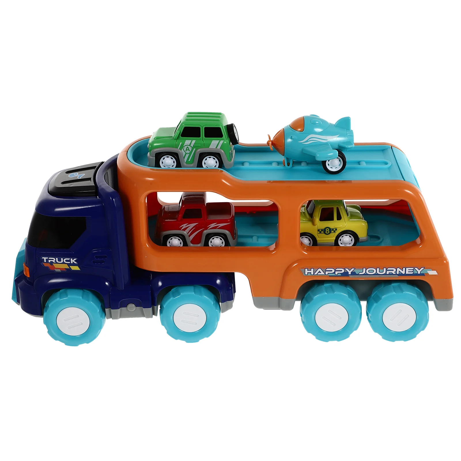 

1 Set Two- Layer Vehicle Plaything Pull-back Car Cartoon Engineering Car