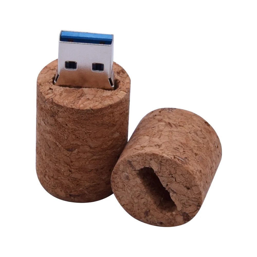 Деревянный пробковый USB флеш накопитель деревянная бутылочка 4 ГБ 8 16 32 64 с