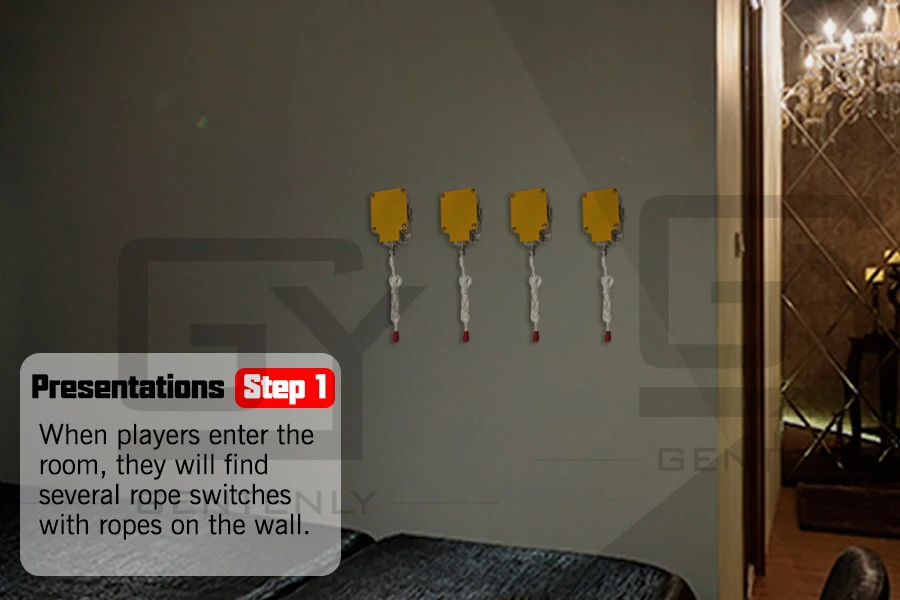 Веревка переключатель Prop escape room игра одновременная версия Потяните все веревки в то же время, чтобы разблокировать реальную жизнь головоломки GENTENLY